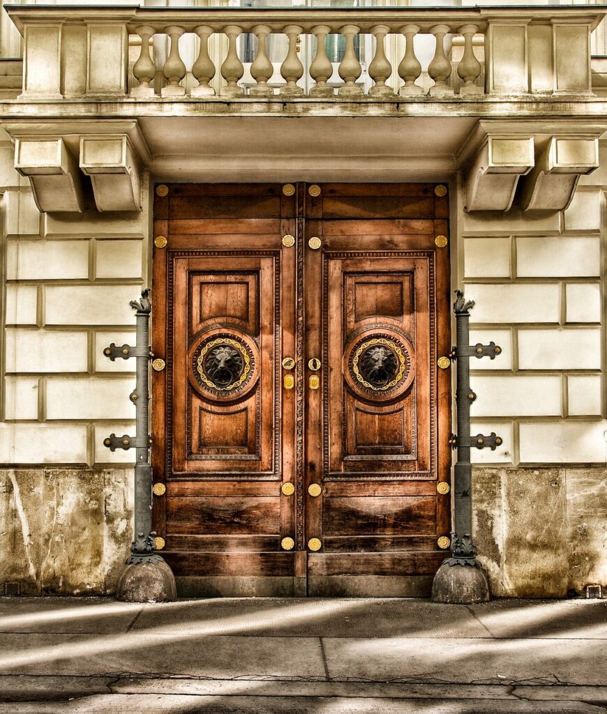 door, building, architecture